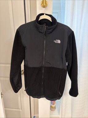 The North Face Black Fleece Zip Jacket with Chest Patch